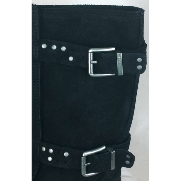 Diesel Oiled Suede/Leather Moto Boots - Picture 7 of 16